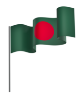 Bangladesh flag element design national independence day banner ribbon png