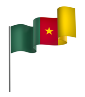 Cameroon flag element design national independence day banner ribbon png