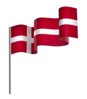 Denmark flag element design national independence day banner ribbon png