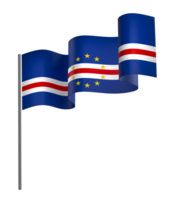 cabo verde Flagge Element Design National Unabhängigkeit Tag Banner Band png