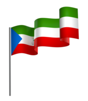 Equatorial Guinea flag element design national independence day banner ribbon png