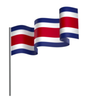 Costa Rica flag element design national independence day banner ribbon png