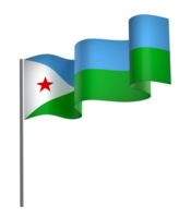 djibouti drapeau élément conception nationale indépendance journée bannière ruban png