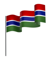 el Gambia bandera elemento diseño nacional independencia día bandera cinta png