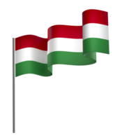 Hungary flag element design national independence day banner ribbon png