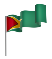 guyana flagga element design nationell oberoende dag baner band png