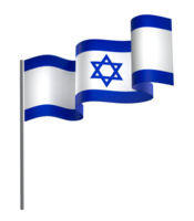 Israel flag element design national independence day banner ribbon png