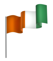 Ivory Coast flag element design national independence day banner ribbon png