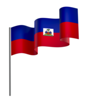 Haiti bandeira elemento Projeto nacional independência dia bandeira fita png