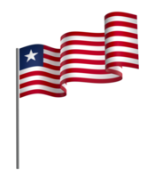 Liberia flag element design national independence day banner ribbon png