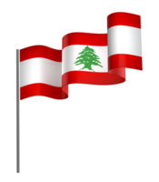 Lebanon flag element design national independence day banner ribbon png