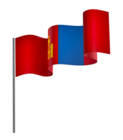 Mongolia flag element design national independence day banner ribbon png