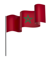 Morocco flag element design national independence day banner ribbon png