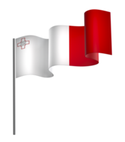 Malta bandiera elemento design nazionale indipendenza giorno bandiera nastro png