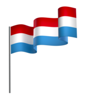 Luxembourg flag element design national independence day banner ribbon png