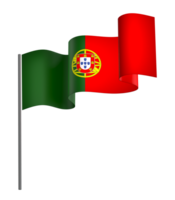 Portugal flag element design national independence day banner ribbon png