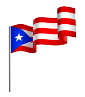 Puerto Rico flag element design national independence day banner ribbon png