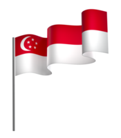 singapore flagga element design nationell oberoende dag baner band png