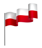 Poland flag element design national independence day banner ribbon png