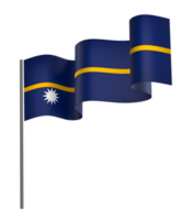 Nauru flag element design national independence day banner ribbon png