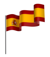 Spain flag element design national independence day banner ribbon png