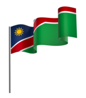 Namibia flag element design national independence day banner ribbon png