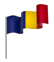 Romania flag element design national independence day banner ribbon png