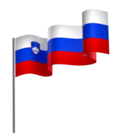 Slovenia flag element design national independence day banner ribbon png