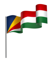 Seychellen Flagge Element Design National Unabhängigkeit Tag Banner Band png