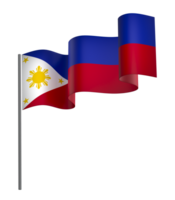 Philippines flag element design national independence day banner ribbon png