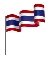 Thaïlande drapeau élément conception nationale indépendance journée bannière ruban png