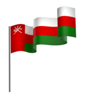 Oman flag element design national independence day banner ribbon png