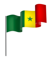 Senegal bandiera elemento design nazionale indipendenza giorno bandiera nastro png