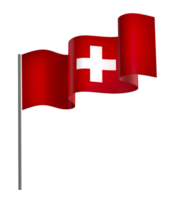 Switzerland flag element design national independence day banner ribbon png