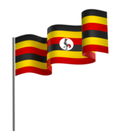 Uganda bandeira elemento Projeto nacional independência dia bandeira fita png