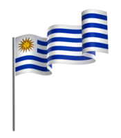 Uruguay flag element design national independence day banner ribbon png