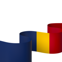 Chad flag element design national independence day banner ribbon png