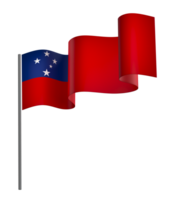 Samoa Flagge Element Design National Unabhängigkeit Tag Banner Band png