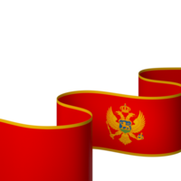 Montenegro flag element design national independence day banner ribbon png