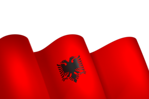 Albânia bandeira elemento Projeto nacional independência dia bandeira fita png