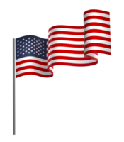 United States flag element design national independence day banner ribbon png