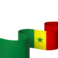 Senegal flag element design national independence day banner ribbon png