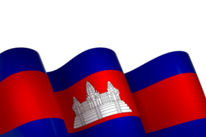 Cambodia flag element design national independence day banner ribbon png