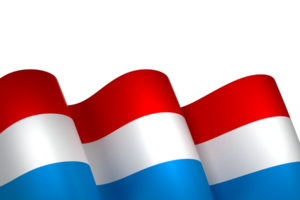 Luxembourg flag element design national independence day banner ribbon png