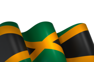 Jamaica flag element design national independence day banner ribbon png