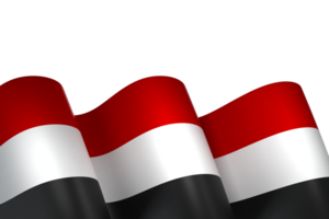 Yemen flag element design national independence day banner ribbon png