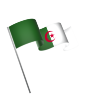 Algeria flag element design national independence day banner ribbon png