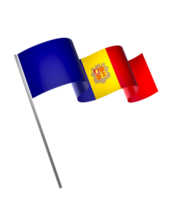 Andorra flag element design national independence day banner ribbon png