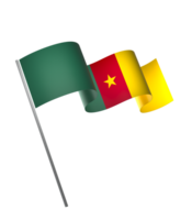 Kamerun Flagge Element Design National Unabhängigkeit Tag Banner Band png