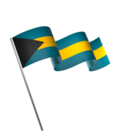 The Bahamas flag element design national independence day banner ribbon png